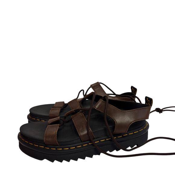 Dr. Marten’s Nartilla Flatform Brown Black Sandals Size US 10 - Picture 1 of 5